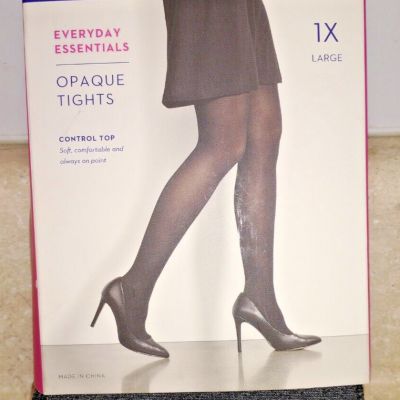 APT. 9 Women’s 1x Opaque Tights Charcoal Heather NWT