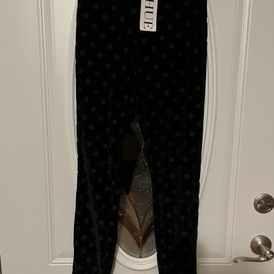 Women’s Hue Leggings- Black with Polka Dots , Sz Small, New w/ Tags