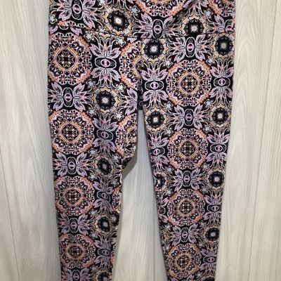 ULTRA FLIRT Women's (Size XL) Pull On Athletic Leggings Yoga Stretch Geometirc