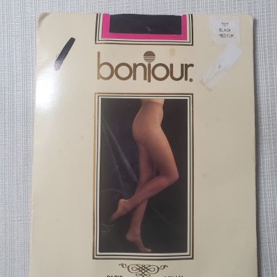 boniour black womans stockings size medium New