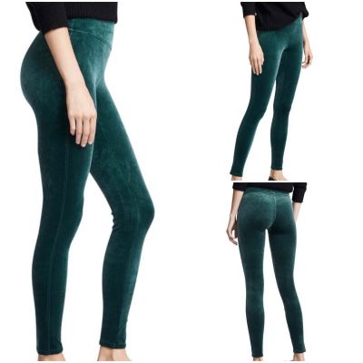 SPANX Green Velvet Shapewear Leggings High Rise Stretchy Pants XS style # 2070