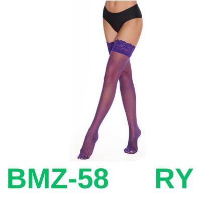 Lidogirl Lace Top Thigh High Stockings, 15D Purple