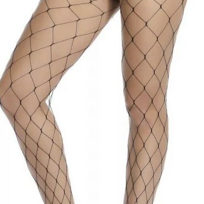 1 Pair High Waist Fishnet Stockings