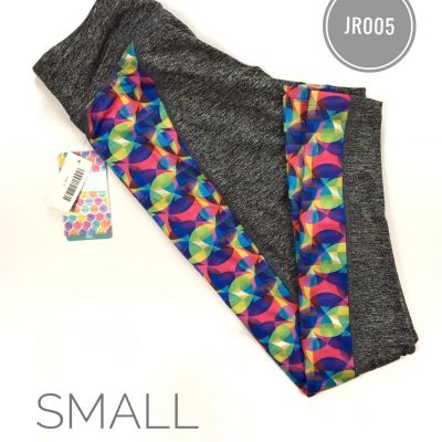 NEW LuLaRoe Soft Comfy JORDAN Athletic S Leggings Bright Geometric Circles Panel