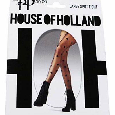 Pretty Polly House of Holland Large Black Spots Tights One Size MSRP $30.00