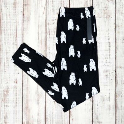 Women’s Leggings Plus Size 1X-2X NWT Polar Bear Print Holiday Extra Stretchy