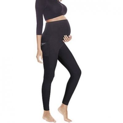 Hanes Playtex Maternity Footless Tights Black womens X-Large