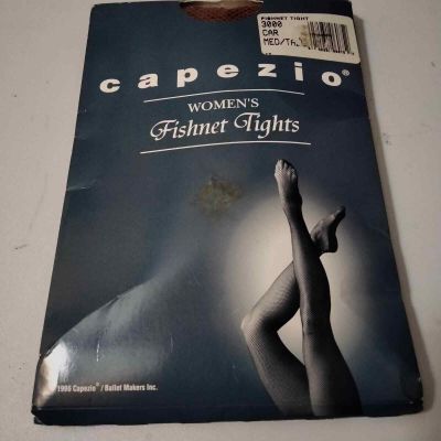 Capezio Vintage 80s Caramel Fishnet Tights Medium Tall