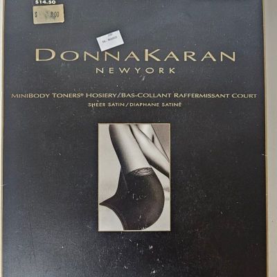 Donna Karan Mini Body Toners Pantyhose Midnight Navy Sz Medium Sheer