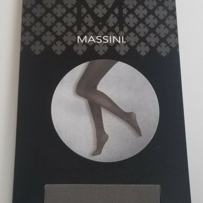 Massini High Rise Control Top Opaque Gray Tights Size M/L Medium Large Nylons