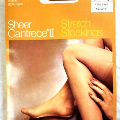 Vintage JC Penney Sheer Cantrece II Stockings Size B Pack of 3 Pair Suntan