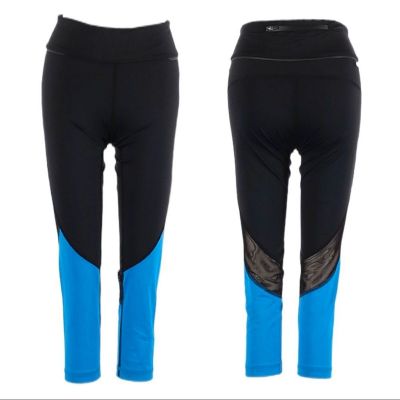 Alala Captain Black & Blue Sheer Mesh Athleisure Ankle Tight Leggings Size XS