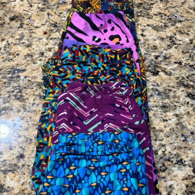 LuLaRoe Leggings One Size Fits All Yoga Pants Multi Color Ladies Girls - Lot 5