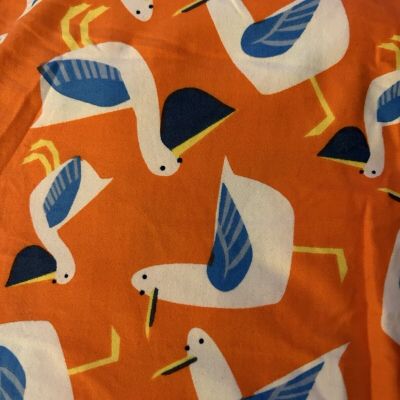 LulaRoe Orange Seagulls/Pelicans Leggings TC