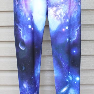 Forever 21 Galaxy Leggings Yoga Dance Festival Athleisure Space Costume Sz XS