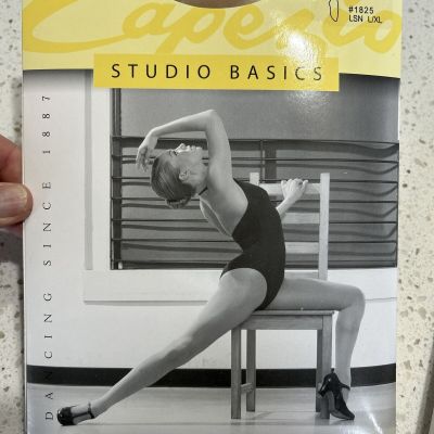 Capezio #1825 Women's Studio Basics Tight. Footed. Light Suntan, Size L/XL. NIB