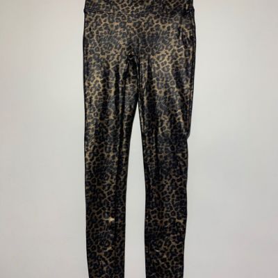 Spanx Womens Size M Animal Print Shiny Leggings