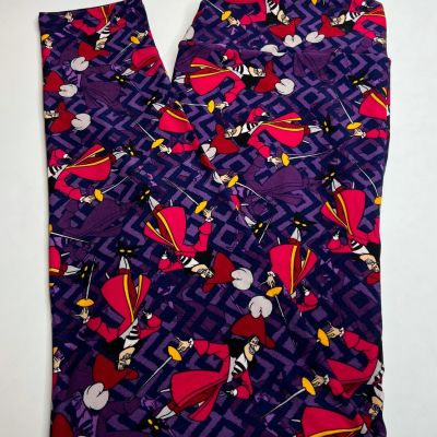 NEW LuLaRoe DISNEY TC2 Leggings PURPLE PINK BLUE Pirate Villain CAPTAIN HOOK Pan