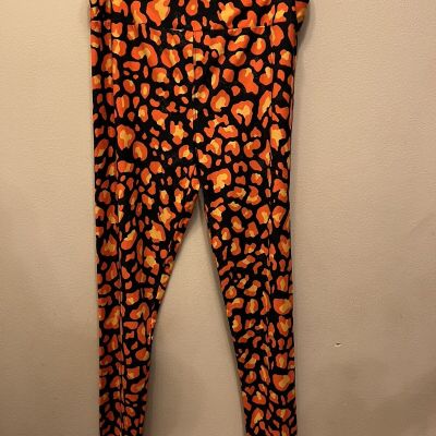 Lularoe Tc Leggings Orange And Yellow