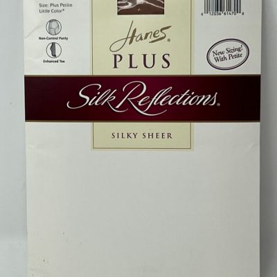 Hanes Silk Reflections Pantyhose Non-Control Top Plus Petite 00P15 Little Color