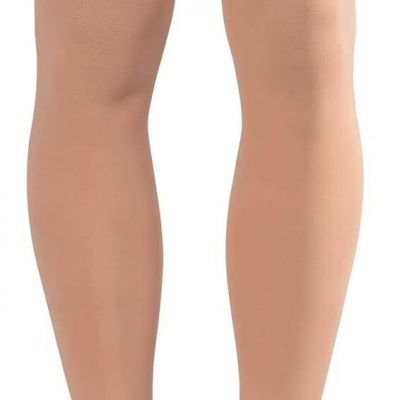 Dr. Comfort Unisex Microfiber Opaque +Plus Open Toe Thigh High 20-30mmHg (Beige)