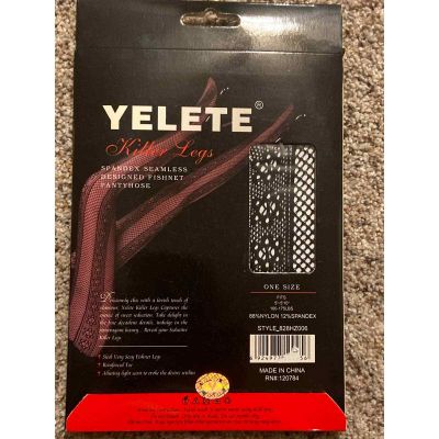 Hosiery Tights Pantyhose Fish Nets Black by Yelete