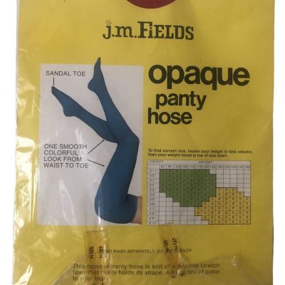 Vintage J.M. Fields Opaque Panty Hose Red 100perc Nylon Size A