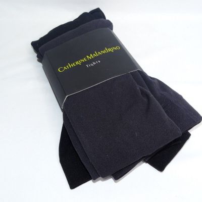 Catherine Malandrino Opaque Tight M/L 2 Pair Footless Fleece Lined 130-170lbs