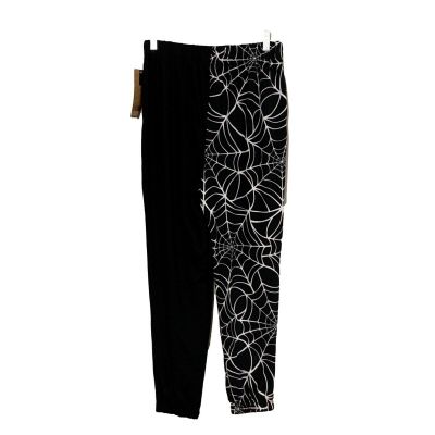 Spider Web Size Large leggings ShoSho Lounge Black/White NEW Z1