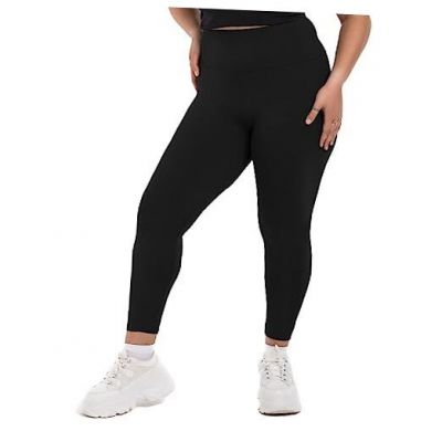 Plus Size Leggings for Women, High Waisted Tummy 4X-Large Full Length Black