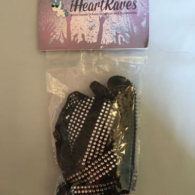 Black Rhinestone leg wraps Non Slip New iheart Raves