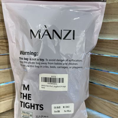 MANZI ????  I’M THE TIGHTS, 4 PAIRS 3XL BLACK  Comfortable, Feels & Looks Amazing