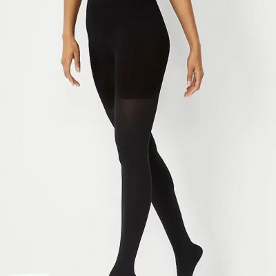 Ann Taylor Tights Black Opaque M Control Top 5’2-5’8” 115-145 Compression.