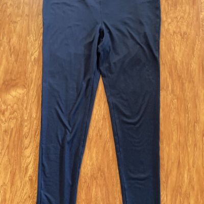 ????Style & Co Mid-Rise Fleece Lined Leggings Blue Size L