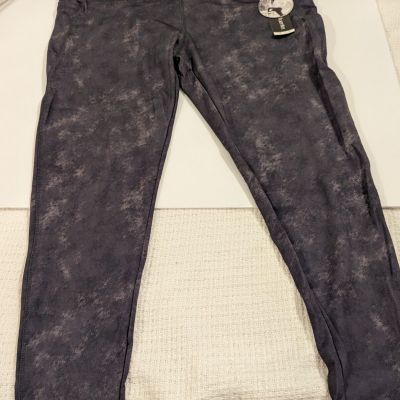 Women's Daisy Fuentes Fit Gray Marbled Leggings Size  3X