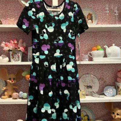 Lularoe Disney 3 XL NWT Black Purple Mickey Amelia