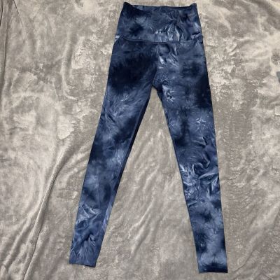 Beyond Yoga Women Leggings MediumBlue Tie Dye Stretch Workout Athletic Training