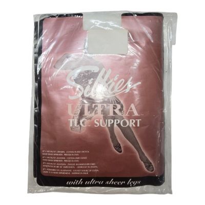 Silkies *Read* Ultra TLC Support Vintage Ultra Sheer White Size M Tights Pantiho