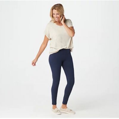 Women with Control Navy Blue L Regular Tummy Control Leggings  A366538