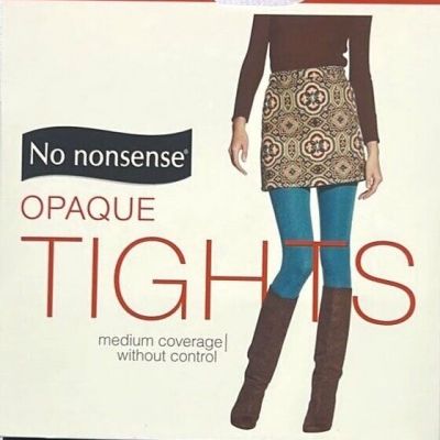 1 pair No Nonsense Women SMALL S Opaque Tights Black Sheer to Waist Smart Temp