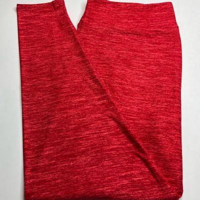 NEW LuLaRoe TC2 Leggings SCARLET RED PINK Line SUBTLE Knit VALENTINE Linen Fleck