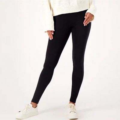 Breezies Seamless Cotton Legging Black Size 1X A508640