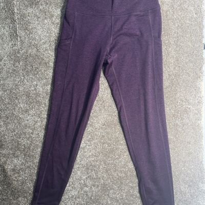 Aerie High Waisted Leggings Womens Size Medium Workout Active Maroon Heathered