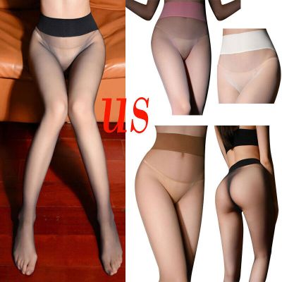 US Women's Sexy Ultra Sheer Control Pantyhose Seamless Tights-Net Nylon Hosiery