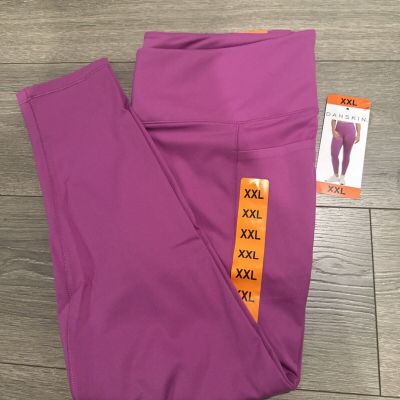 Danskin  Activate Leggings Meadow Mauve Size XXL Pockets Pink 25” Inseam