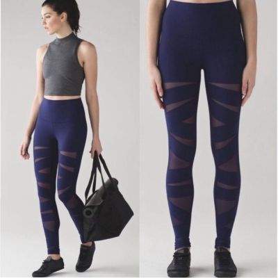 Lululemon Wunder Under High-Rise Tech Mesh Leggings Hero Blue Size 4