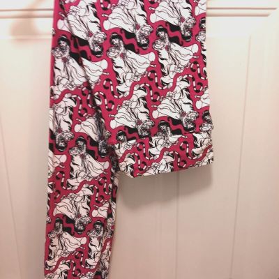 Lularoe tc leggings Aladdin jasmine tiger tall curvy plus size 12-18 pink Disney