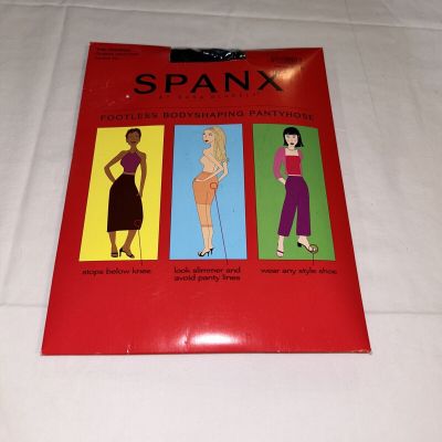 NEW (OB) Spanx Sara Blakely Footless Bodyshaping Pantyhose Slimming Black Sz B