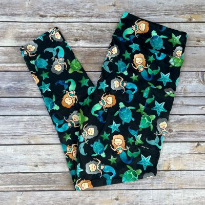 Mermaid Sea Turtle Star Fish Sea Life Women's Leggings TC Plus Size 12-20