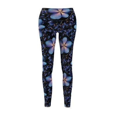 Boho Pattern Leggings, Violet Leggings, Women's Casual Leggings, NEW